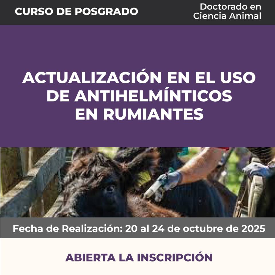 Curso de Post-grado: ACTUALIZACIÓN EN EL USO DE ANTIHELMÍNTICOS EN RUMIANTES
