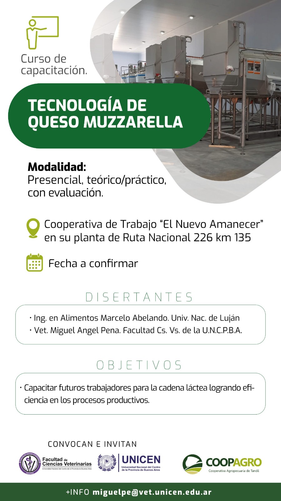 Curso Queso Musarella datos