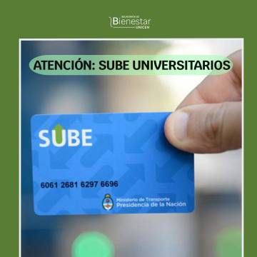 Atención: SUBE Universitaria